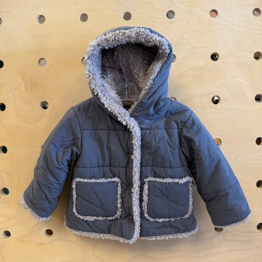 Grey Sherpa Lined Jacket