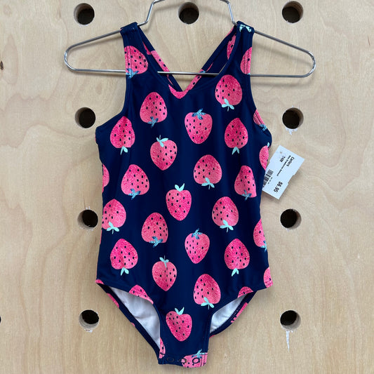 Navy Strawberries Swimsuit
