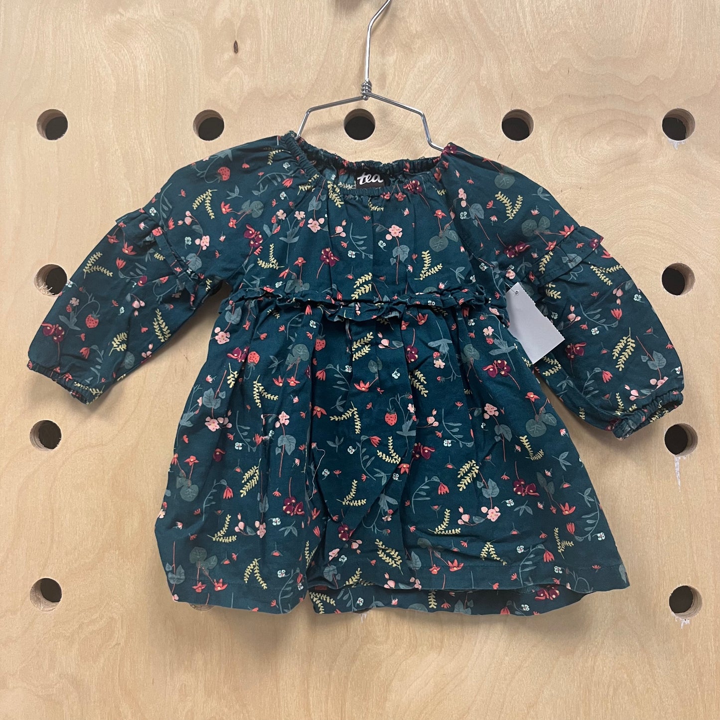 Teal Floral Dress