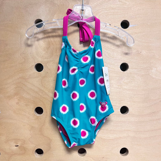 Pink/Green Halter Swimsuit