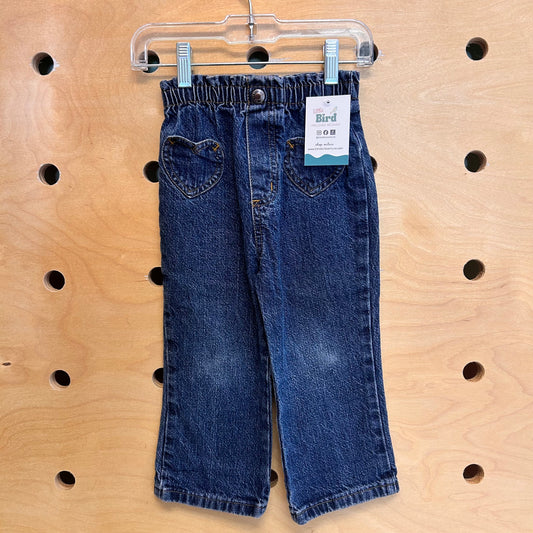 Pull On Heart Pocket Denim