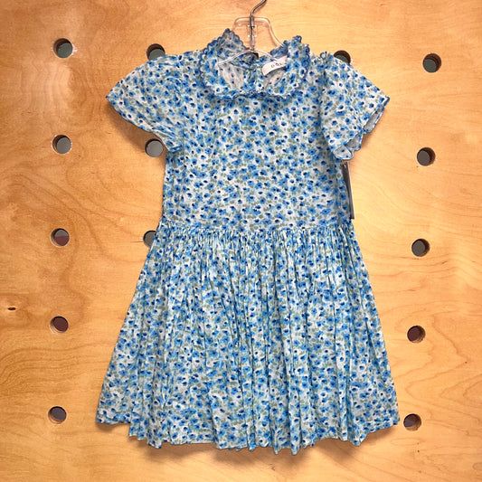 Blue Floral Organic Cotton Dress