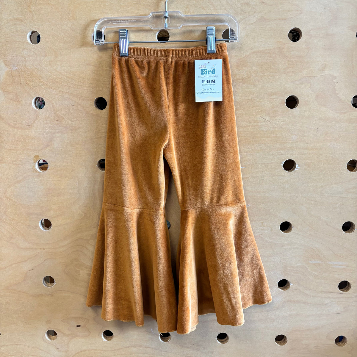 Mustard Velour Flare Pants