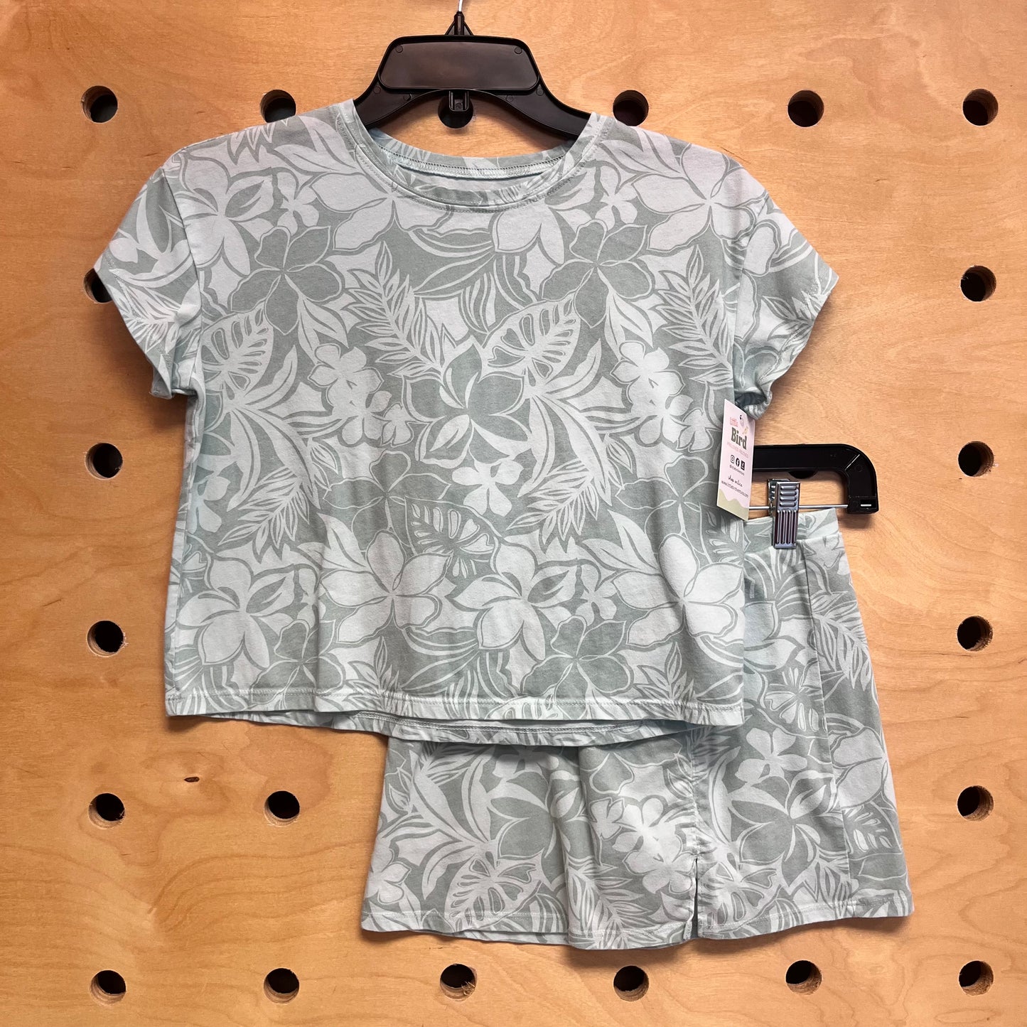 Blue Flower Shirt/Skort Outfit
