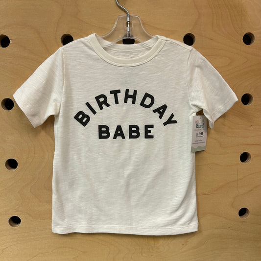 Cream Organic Birthday Babe Tee