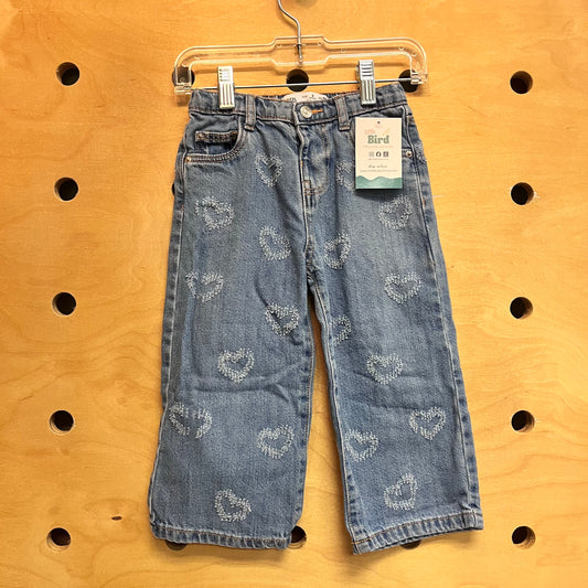 Distressed Hearts Denim