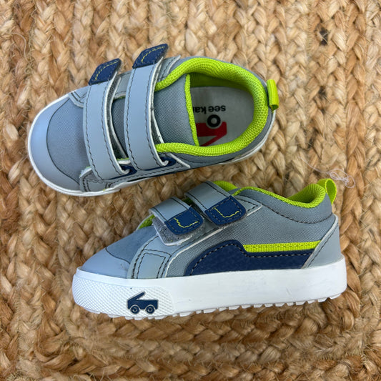 Grey Riley Velcro Sneakers