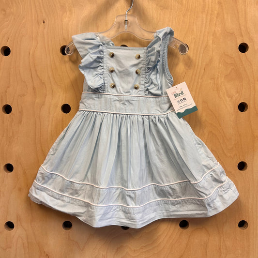 Organic Blue Button Dress