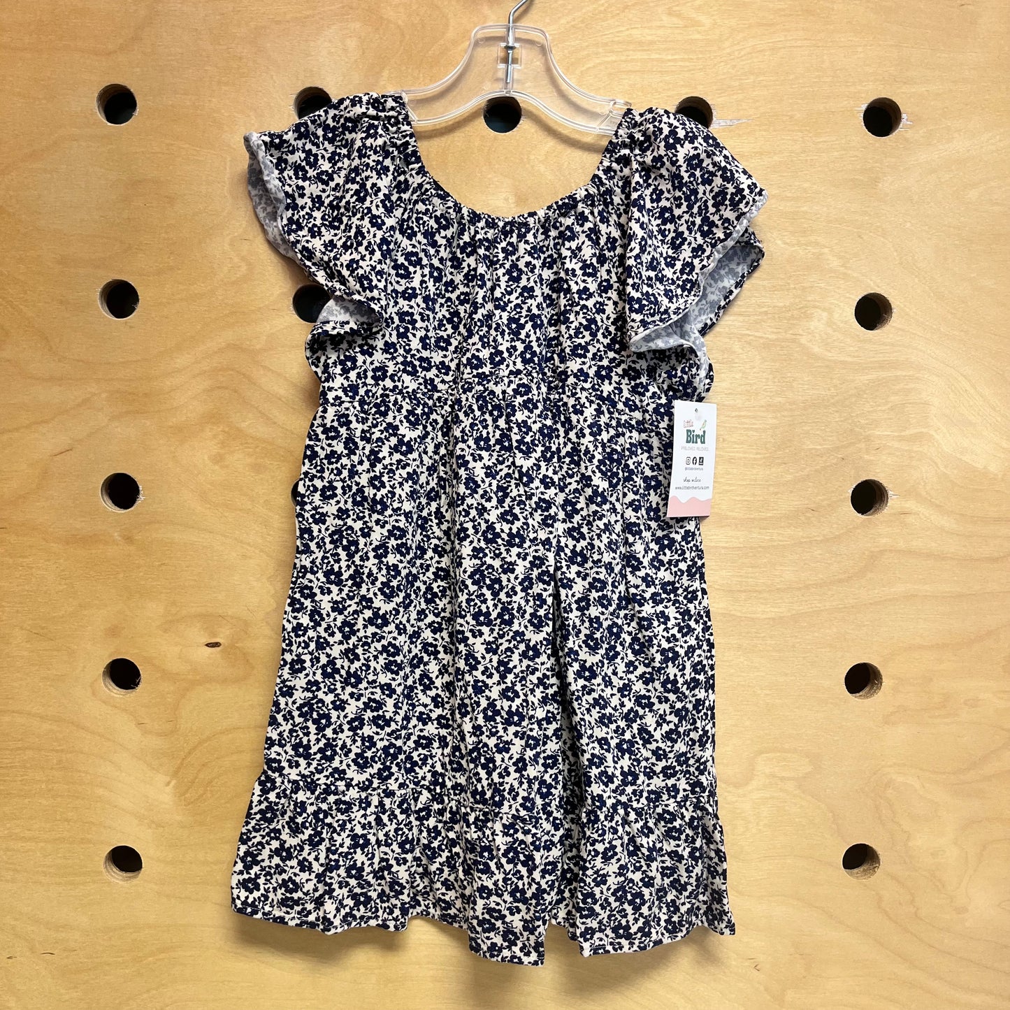 Blue Floral Lined Dress
