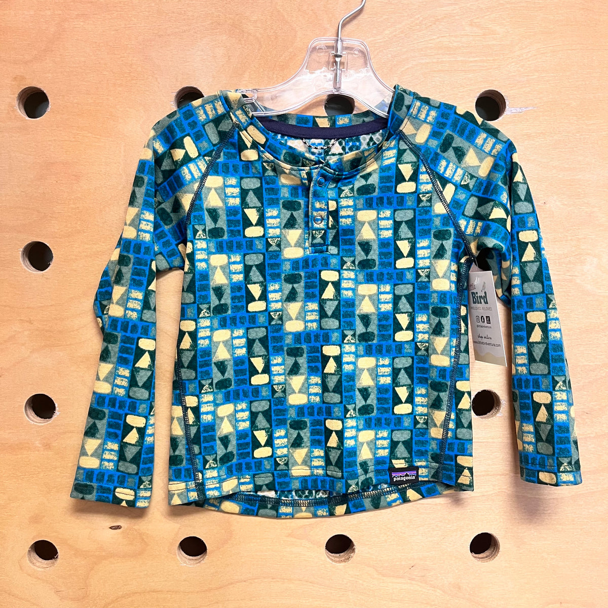 Tan/Green/Blue Capiline Shapes LS