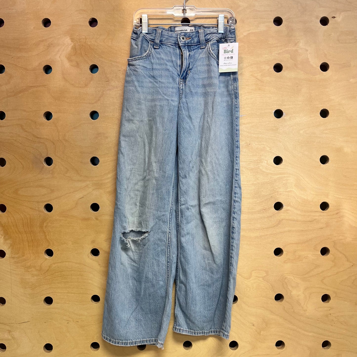 Wide Leg Distressed Denim Pants