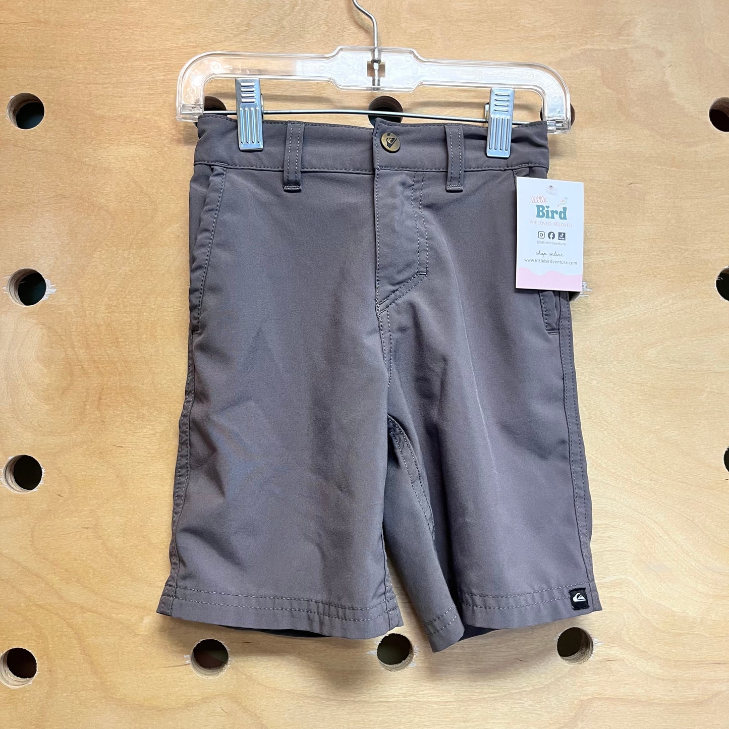 Grey Snap Shorts