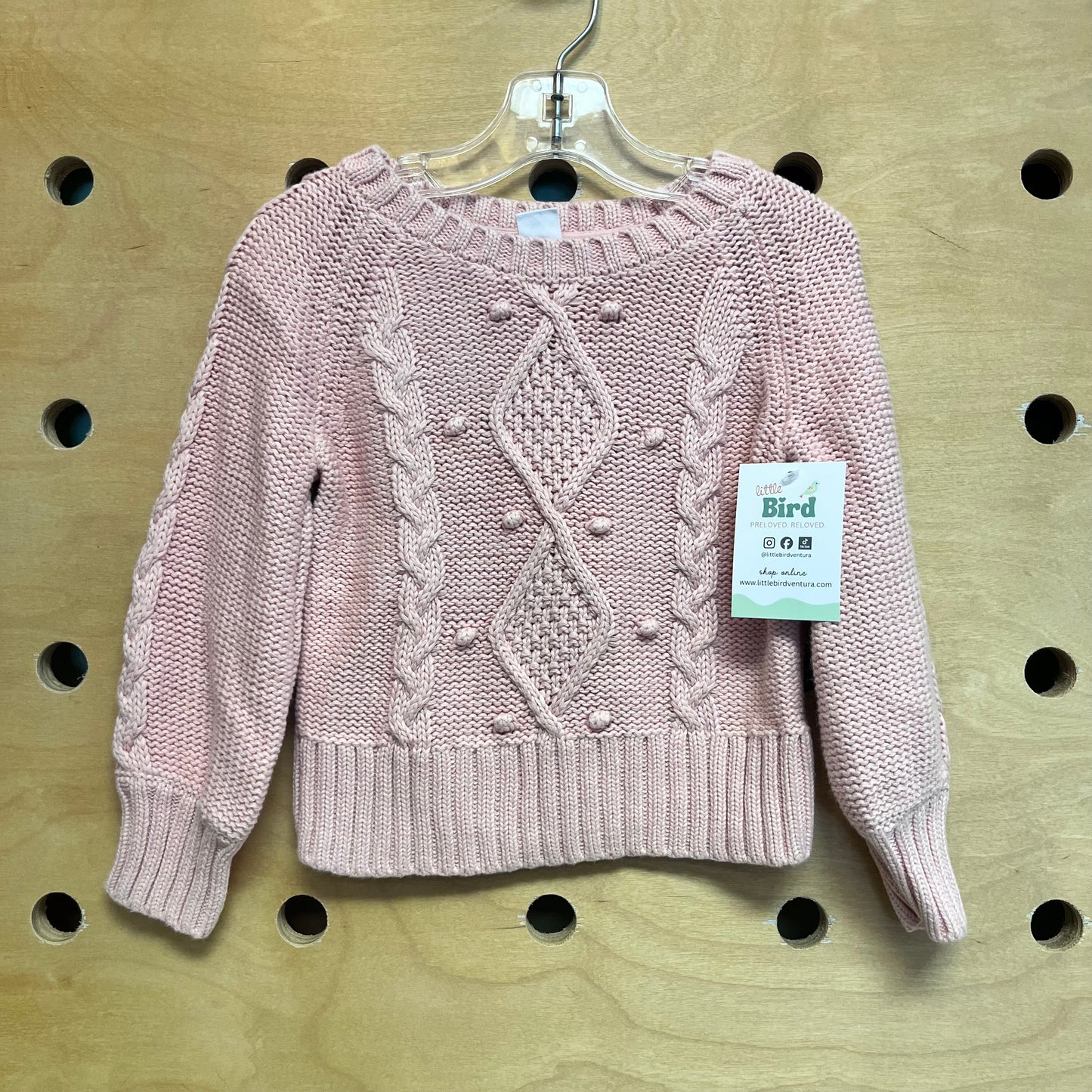 Pink Crochet Sweater
