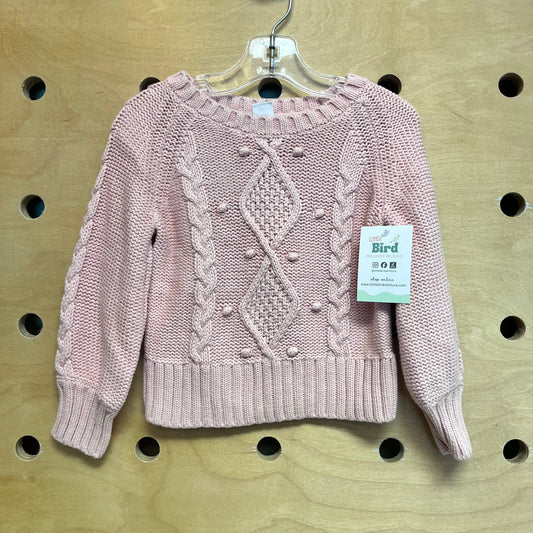 Pink Crochet Sweater