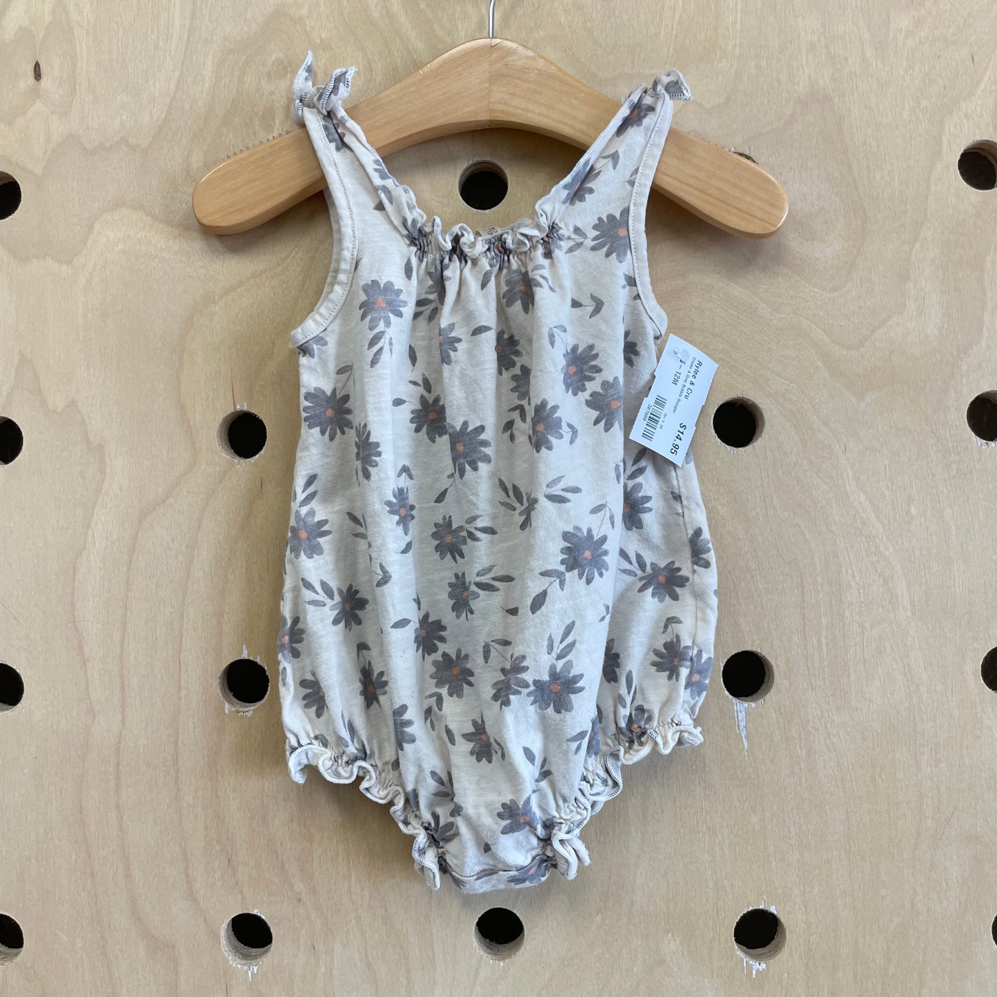 Cream & Grey Bubble Romper