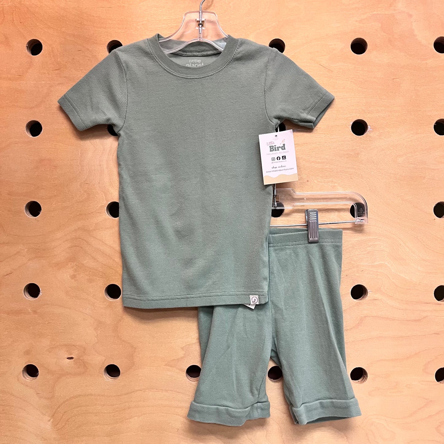 Organic Green Ribbed Outfit