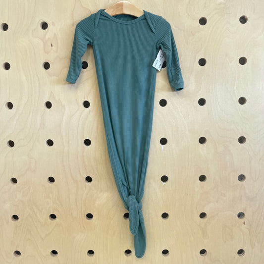Green Striped Knotted Gown