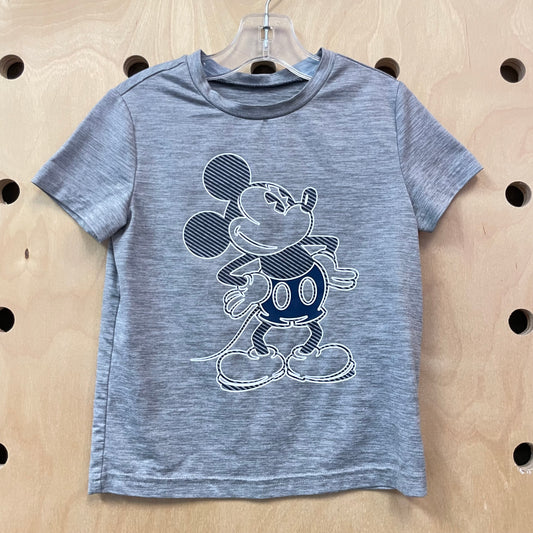 Grey + Blue Mickey Active Tee