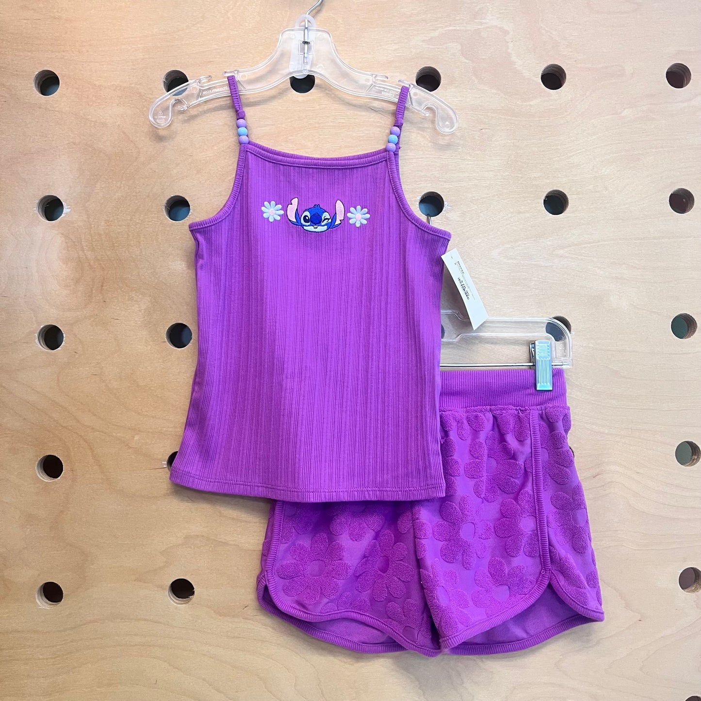 Purple Ribbed/Terry Stitch Outfit
