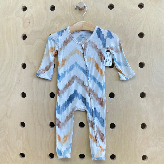 Bamboo Scribble Snap Romper