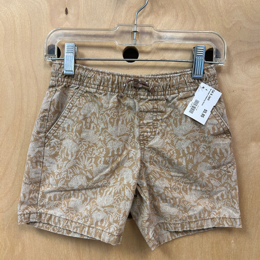 Tan Jungle Drawstring Shorts