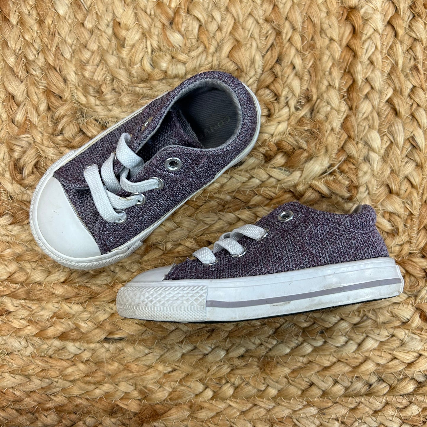 Purple Canvas Slip-On Sneakers