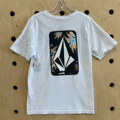 White & Black Logo Tee