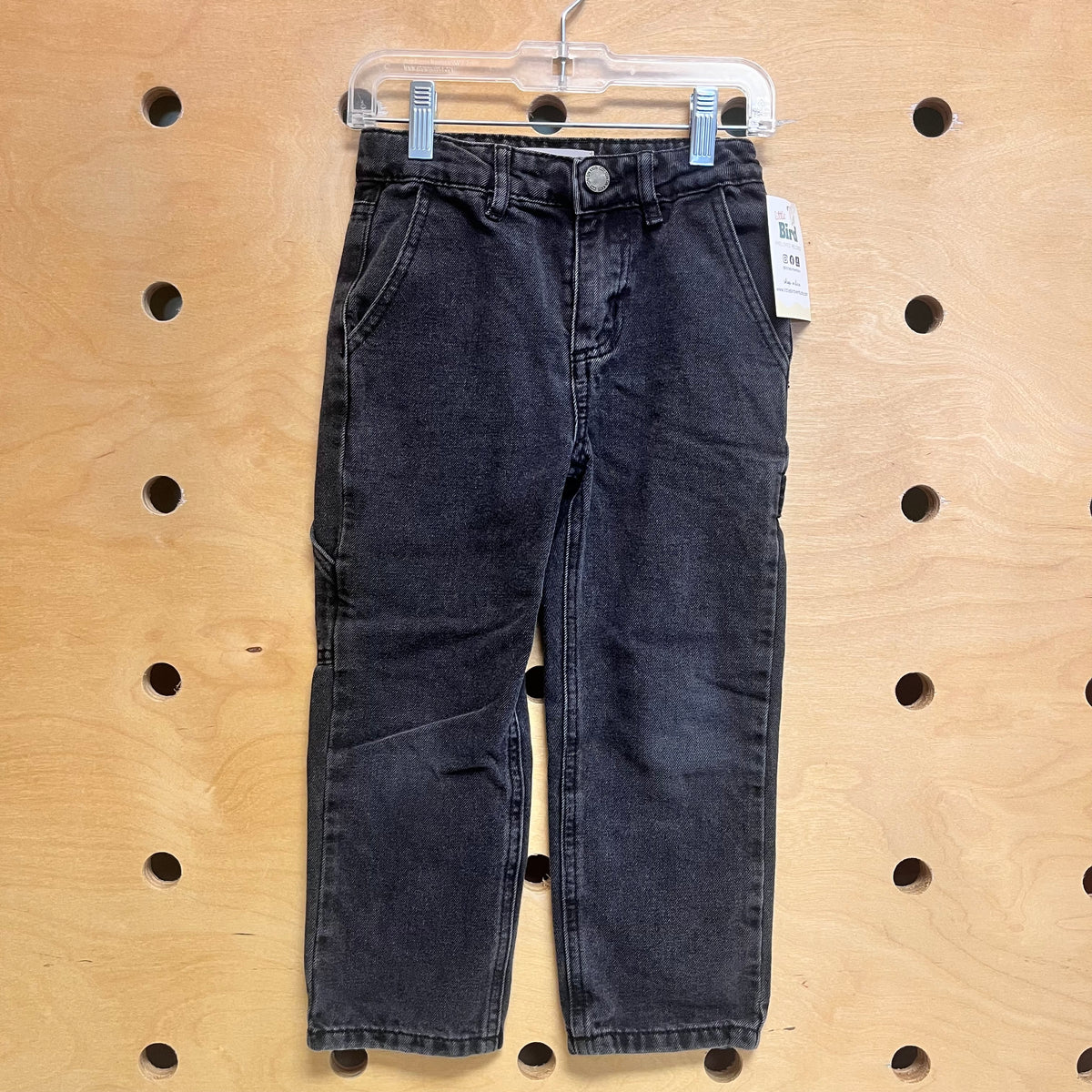 Black Straight Leg Denim Pants