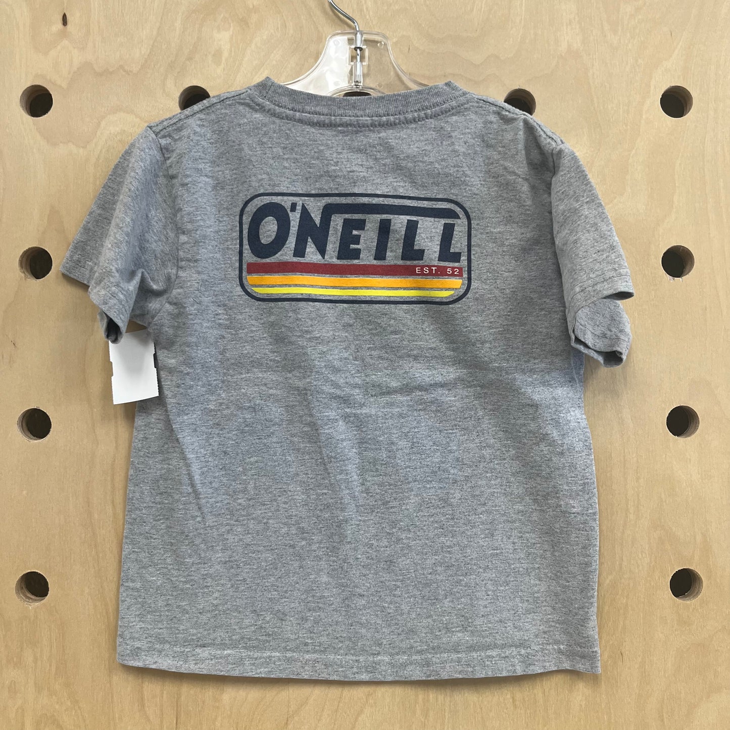 Grey Striped Logo Tee