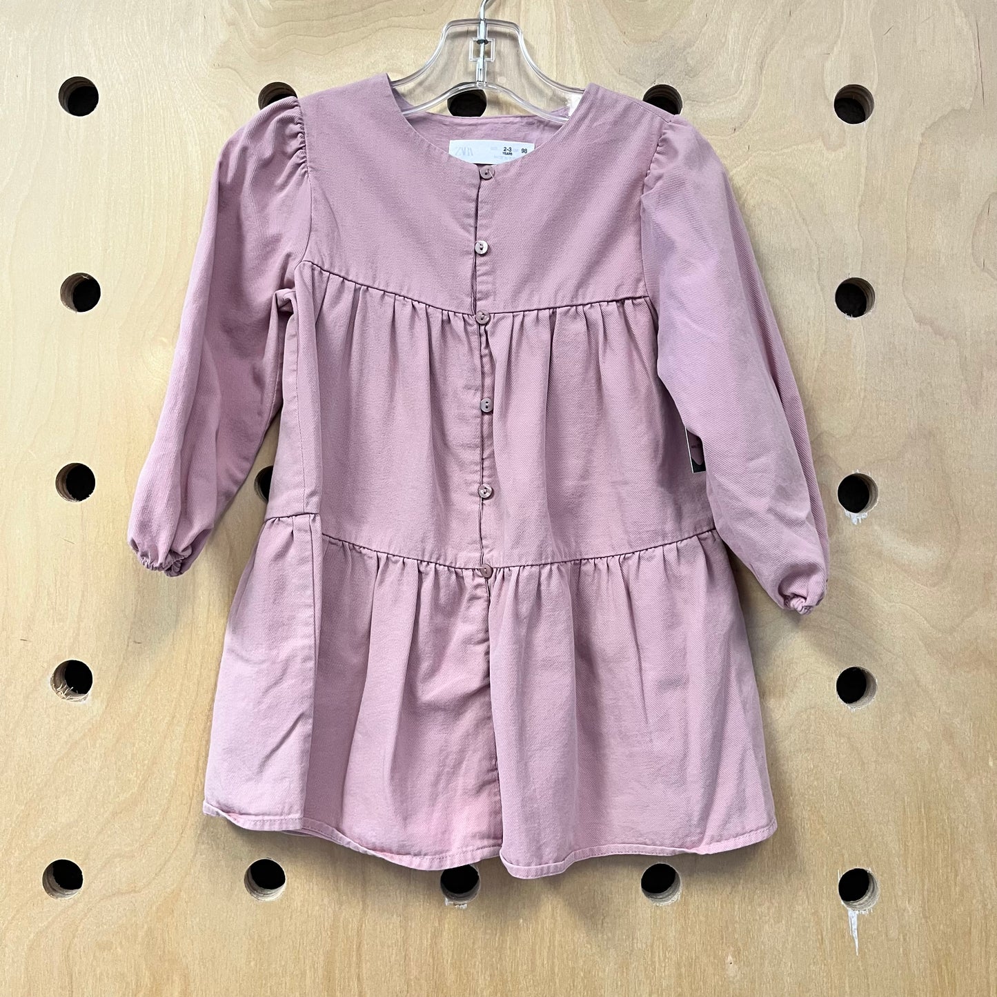 Pink Button Dress