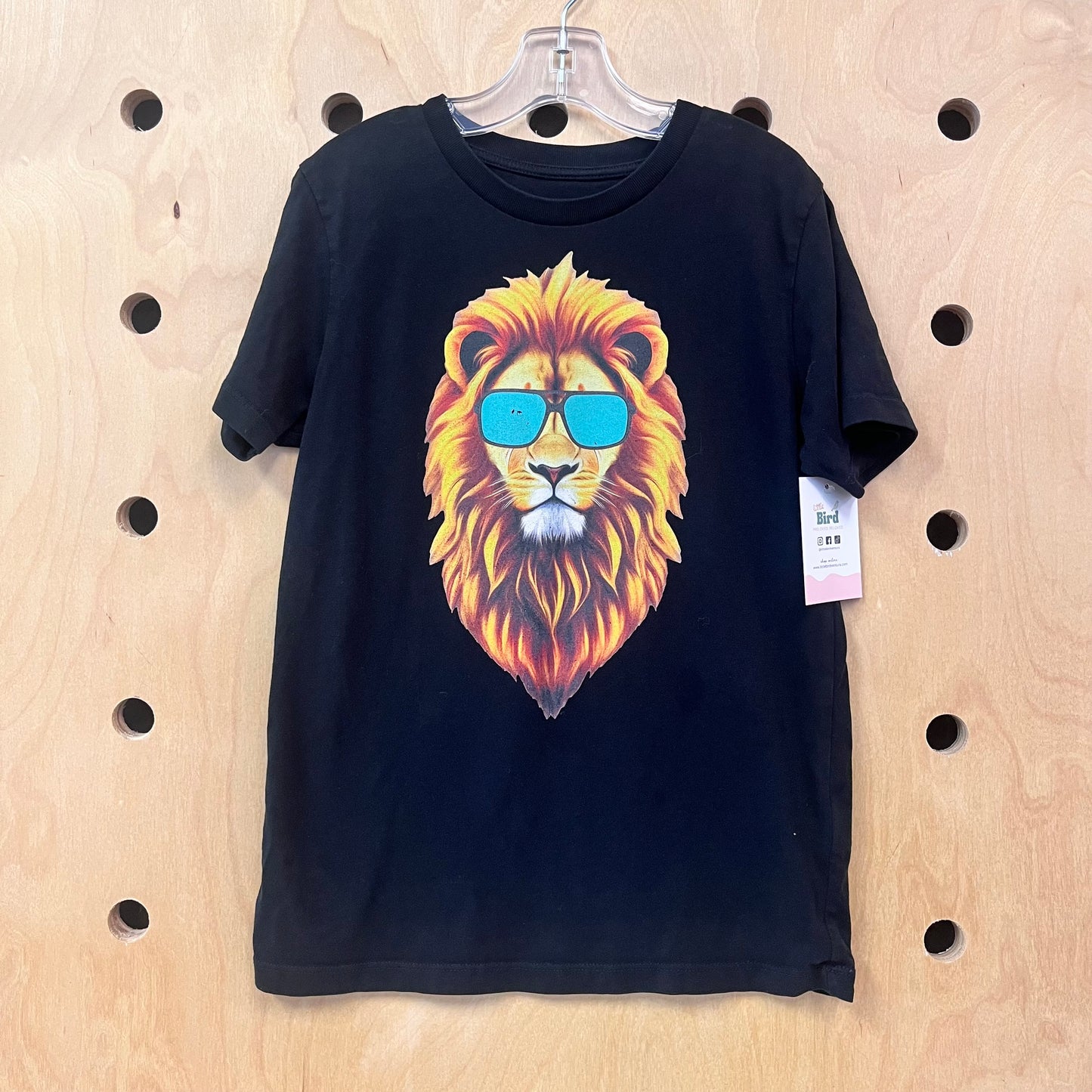 Black Organic Lion Graphic Tee