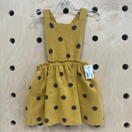 Gold & Grey Polka Dot Pinafore Jumper