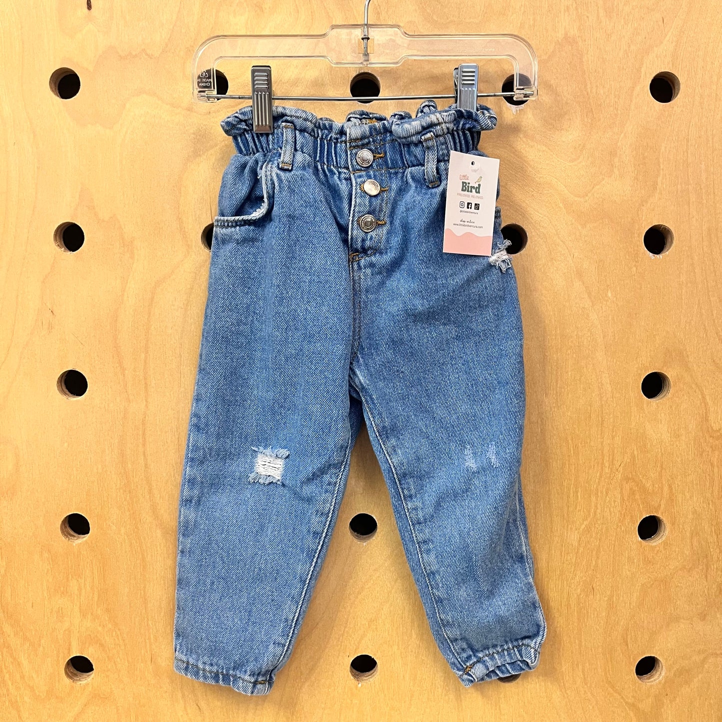 High Waist Button Fly Denim