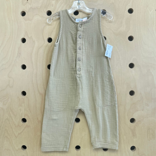 Tan Gauze Romper