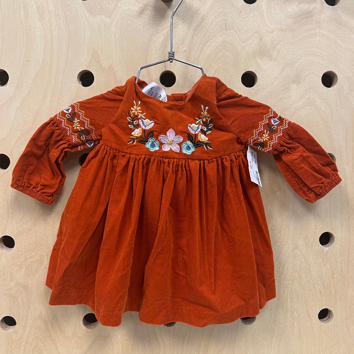 Orange Cord Dress w/ Bloomers