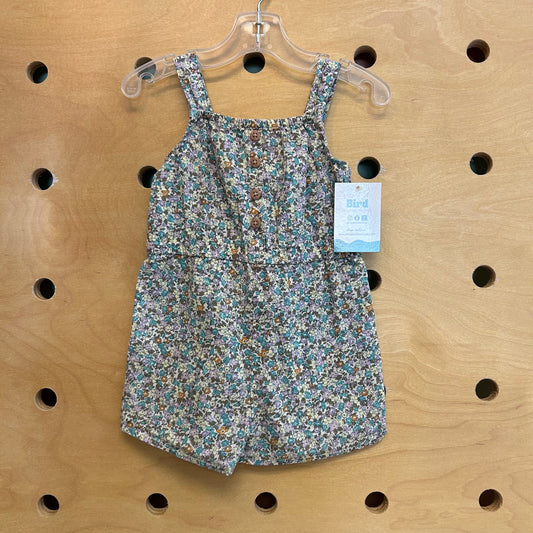 Floral Keyhole Back Romper