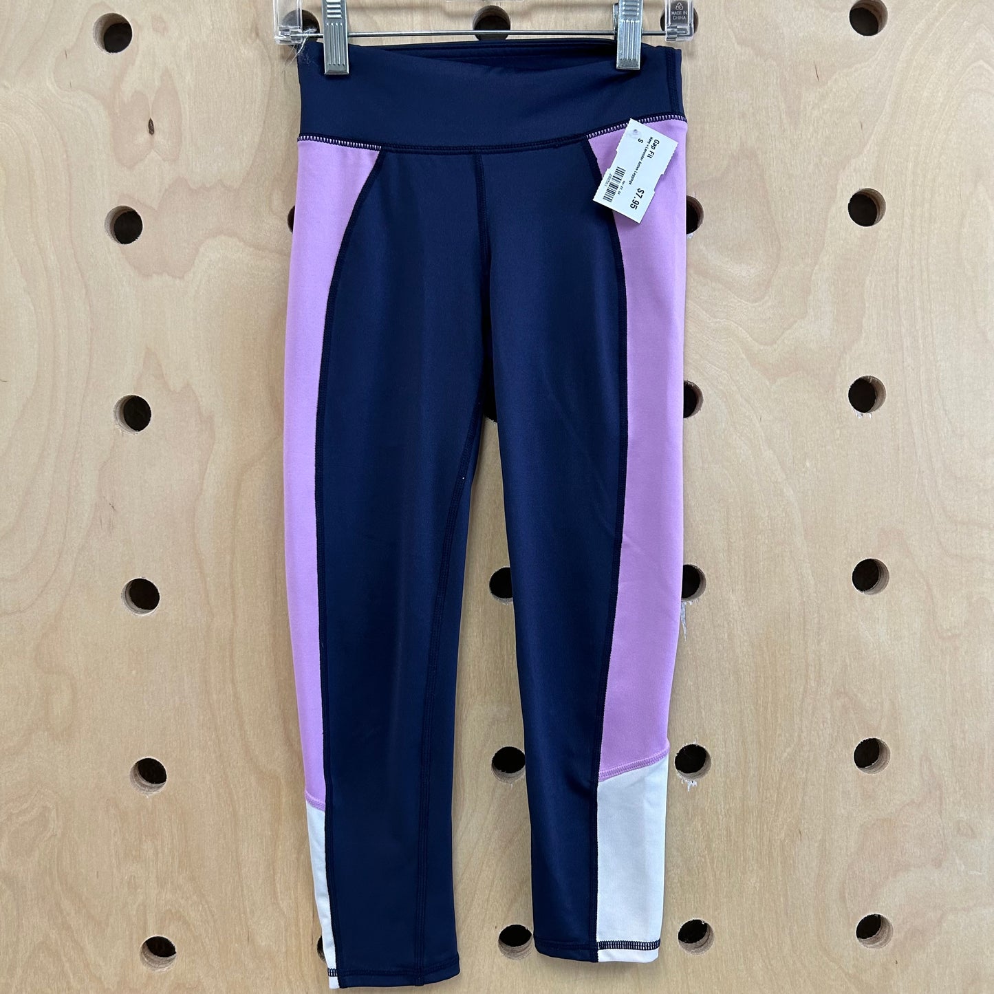Navy+Lavender Active Leggings
