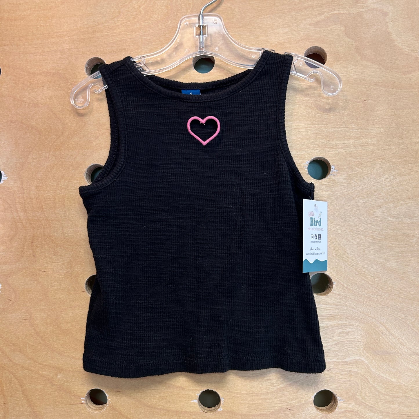 Black Heart Cutout Tank
