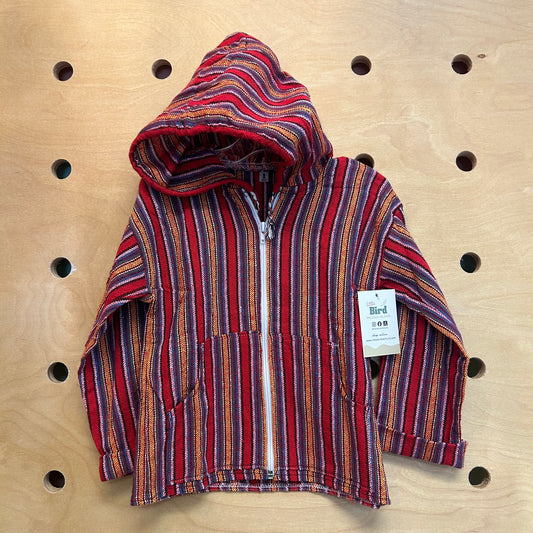Multi-Color Striped Baja Zip Hoodie
