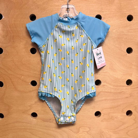 Blue Striped Lemons Swimsuit
