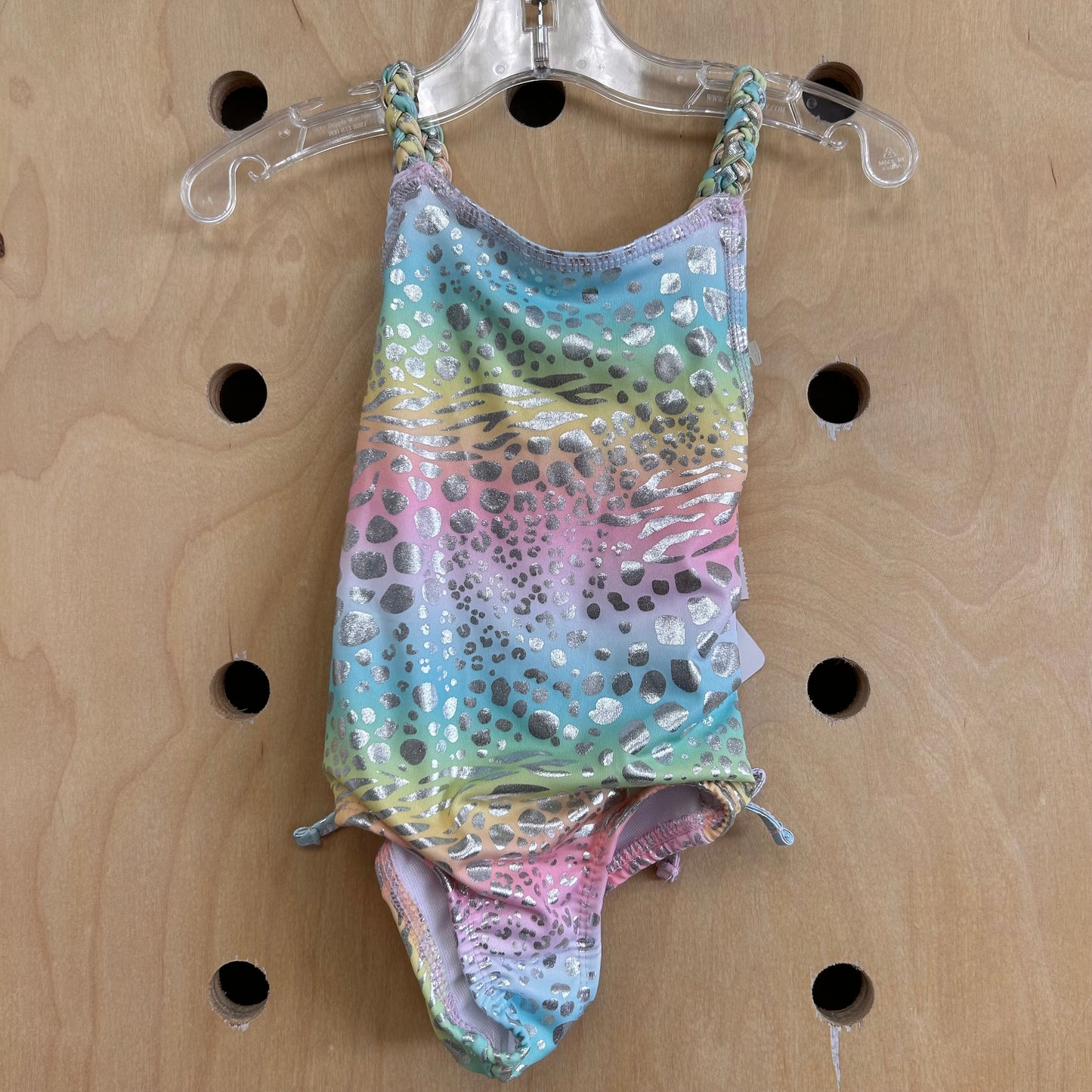 Pastel Rainbow Animal Print Swimsuit NEW!