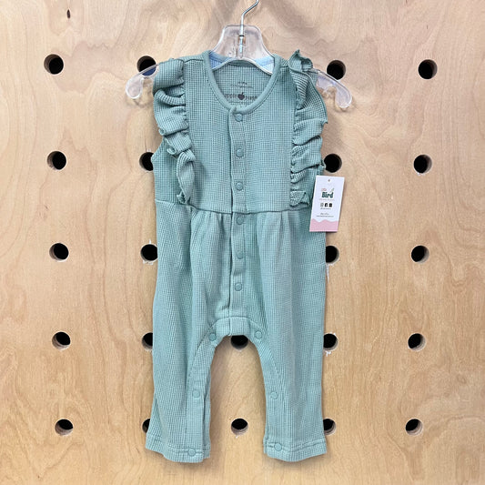 Organic Sage Waffle Romper NEW!