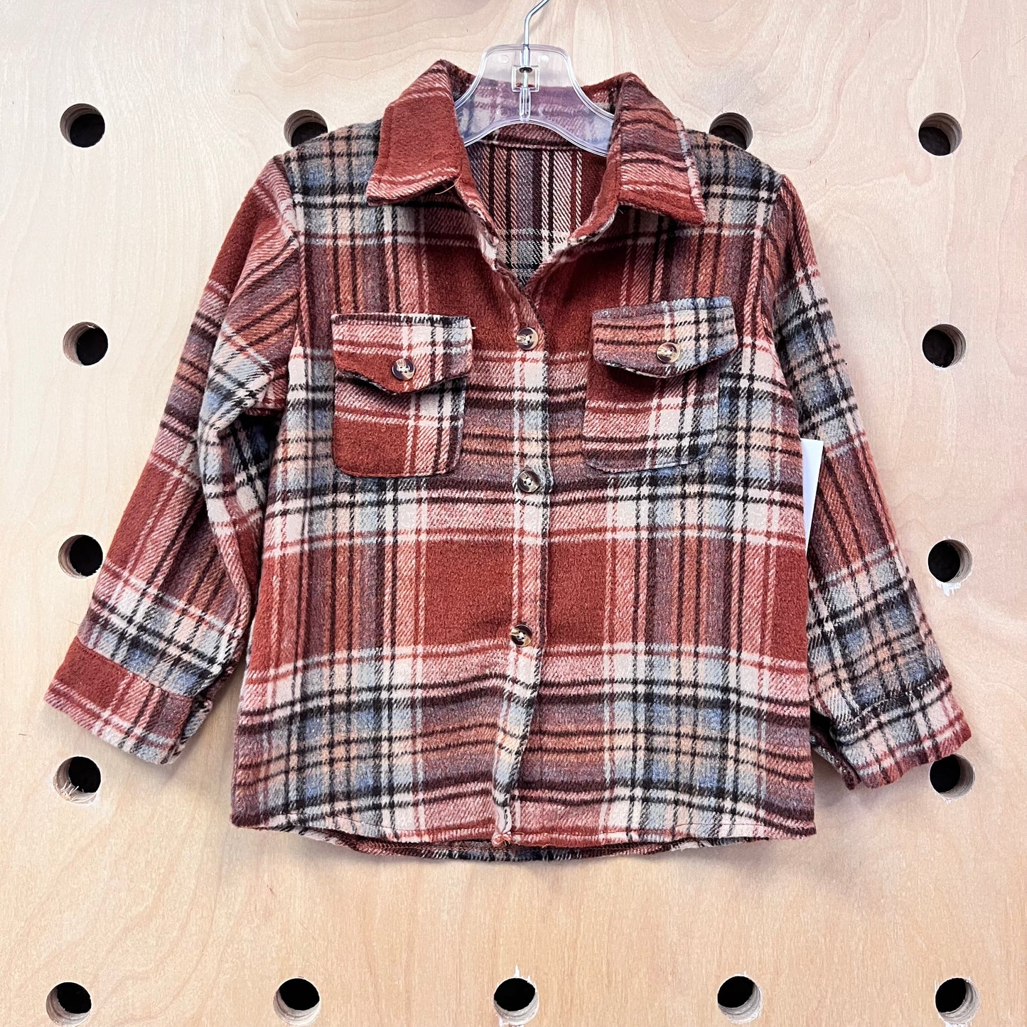 Brown Plaid Fleece Flannel
