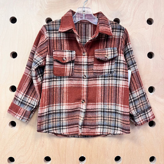 Brown Plaid Fleece Flannel