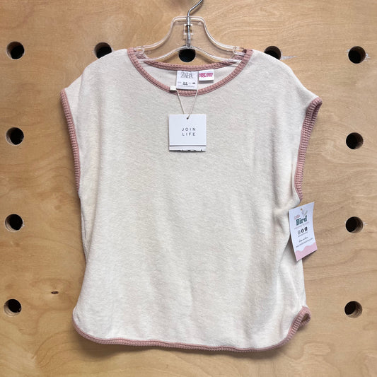 Cream & Mauve Terry Top NEW!