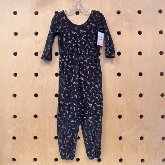 Black Floral Romper