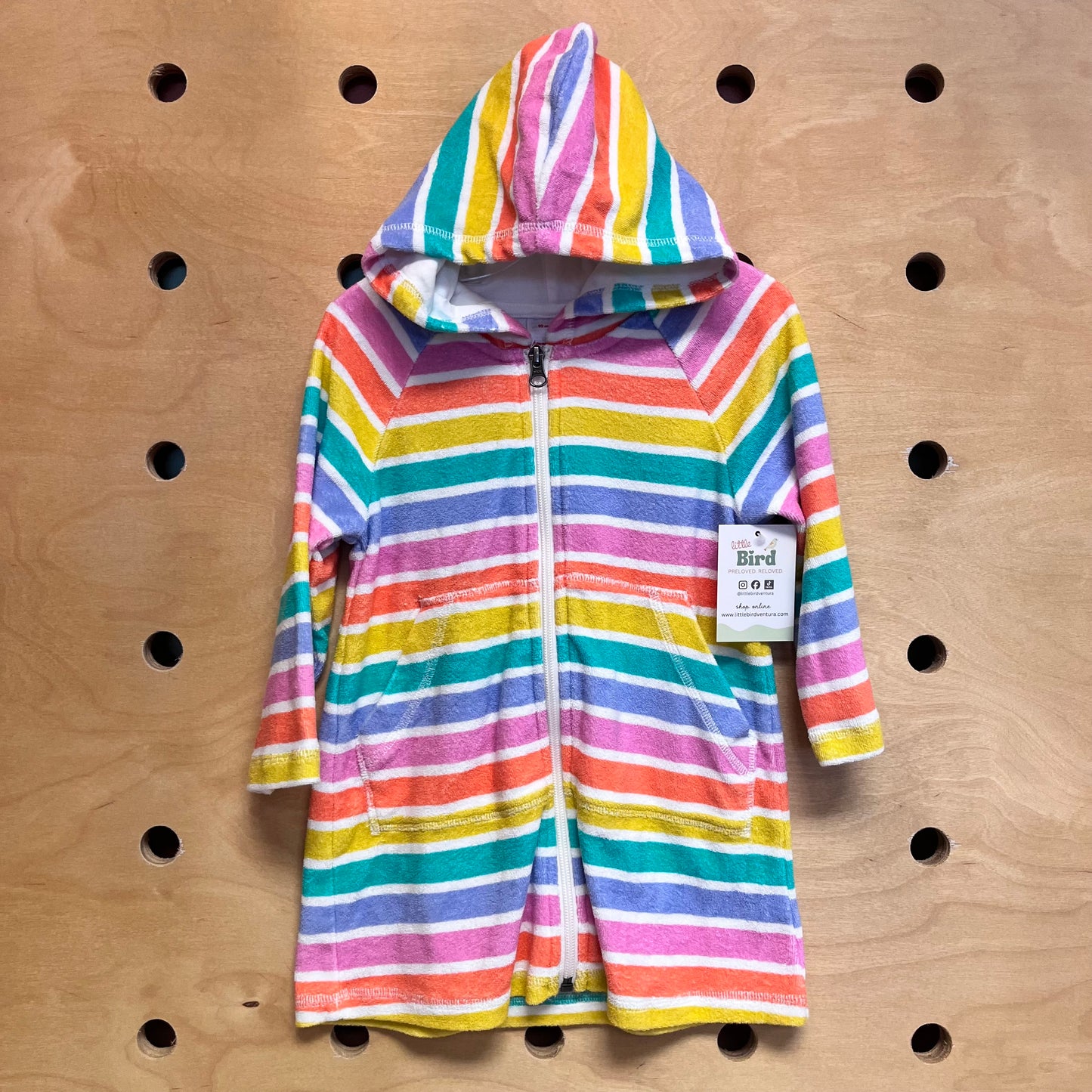 Multicolor Striped Swim Cover