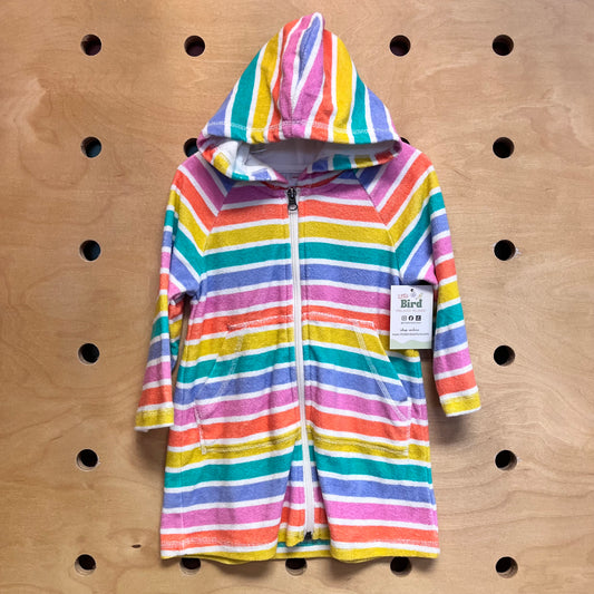 Multicolor Striped Swim Cover