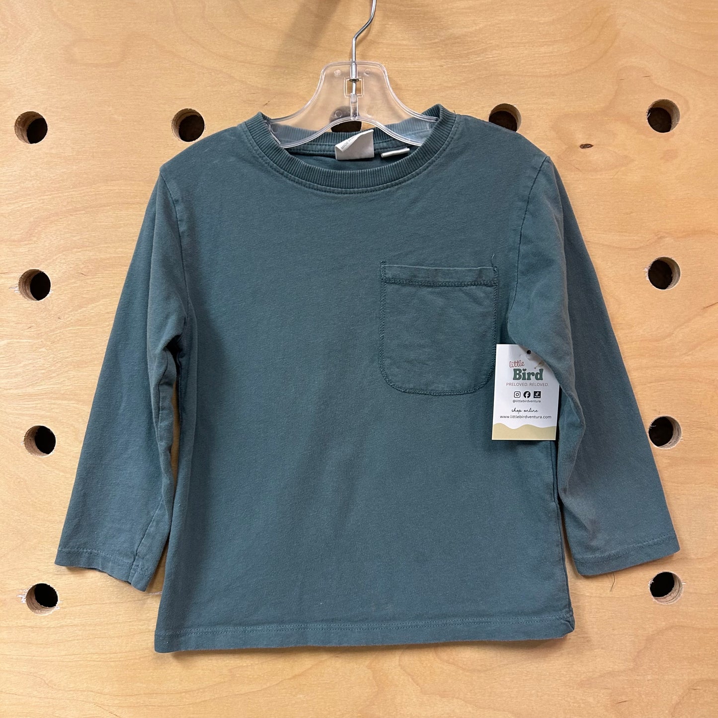 Dusty Blue Pocket Tee