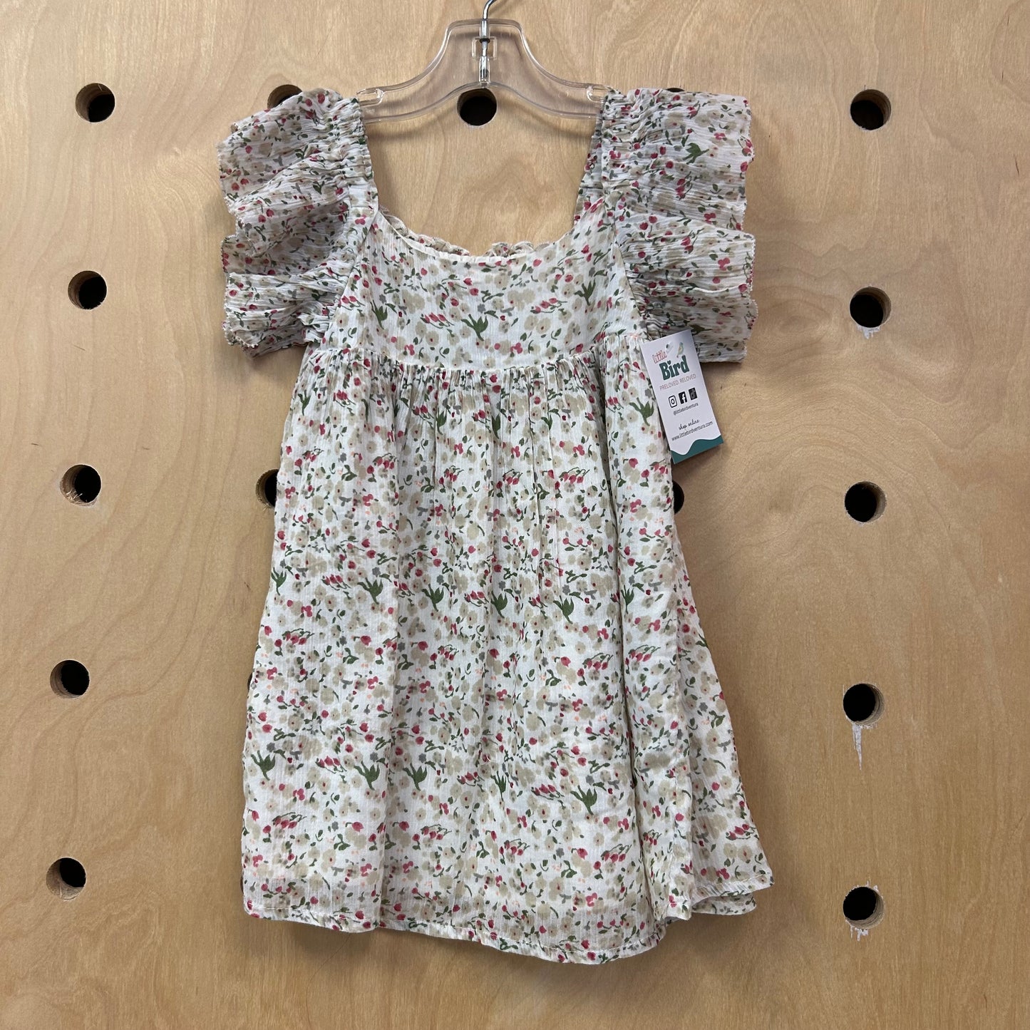 Cream Floral Gauze Dress NEW!